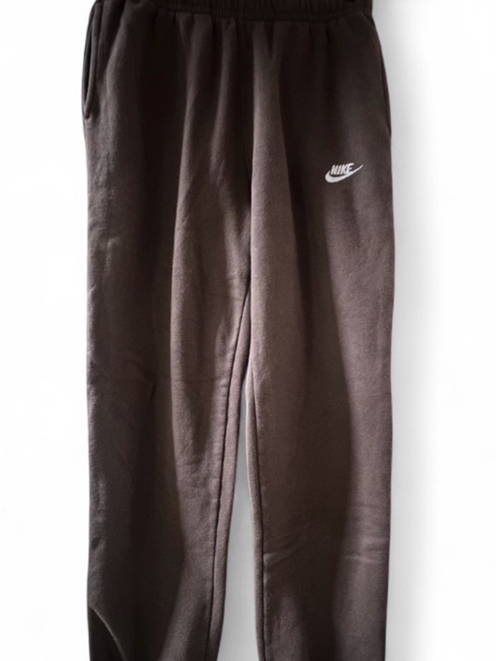 Nike Men Brown Jogger Sweatpants with White Logo M